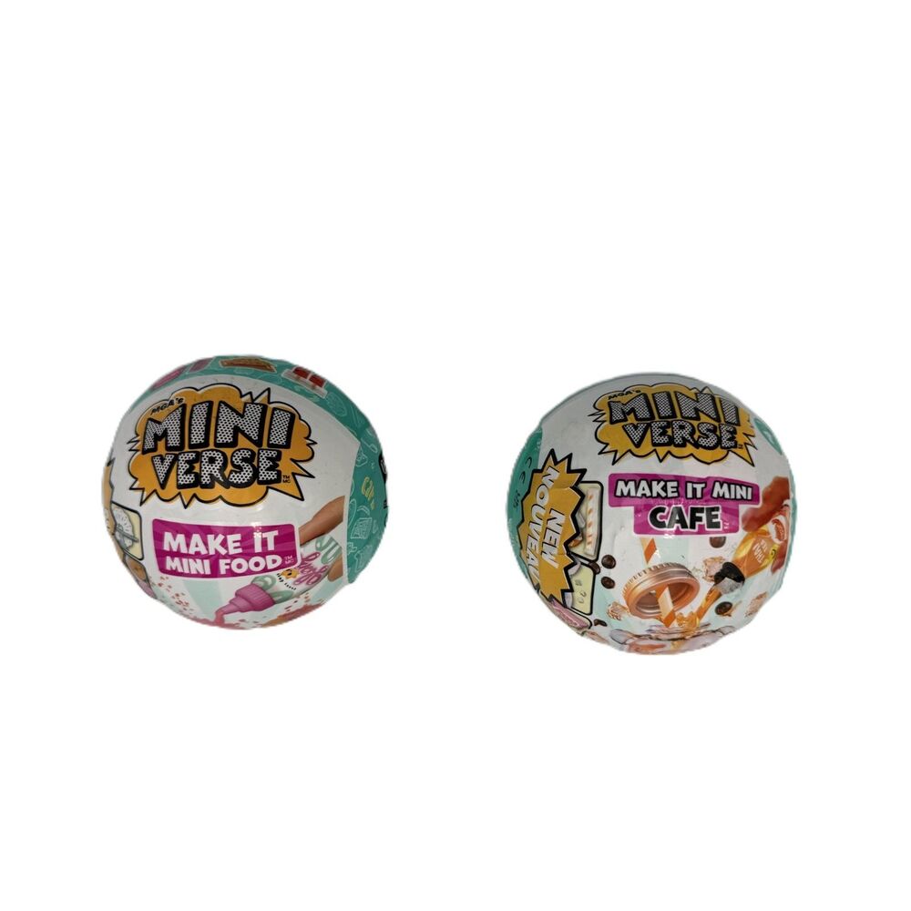 Mini Verse Make It Mini Food & Make It Mini Cafe Lot of 2 - New Sealed